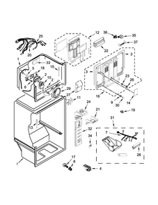 Liner Parts Diagram and Parts List for MRT318FZDH01  Maytag Refrigerator