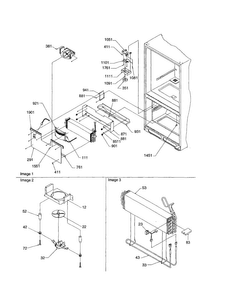 Evaporator/freezer Control Diagram and Parts List for BC21V1C-P1325027WC  Amana Refrigerator