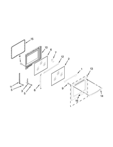 Door Parts Diagram and Parts List for MER8680BW0  Maytag Range