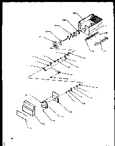 Crushed Ice Bucket Diagram and Parts List for SXD20NPW-P1162505WW  Amana Refrigerator