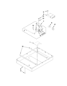 Burner Box Assembly Diagram and Parts List for JGD8430ADS14  Jenn-Air Cooktop