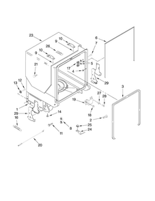 Tub And Frame Parts Diagram and Parts List for MDBH979AWS2  Maytag Dishwasher