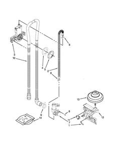 Fill, Drain And Overfill Parts Diagram and Parts List for MDBH949PAB3  Maytag Dishwasher