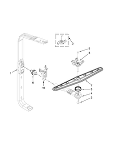 Upper Wash And Rinse Parts Diagram and Parts List for MDB7759SAB2  Maytag Dishwasher