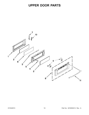 05 - UPPER DOOR PARTS Diagram and Parts List for YMIT8795BS00  Maytag Range