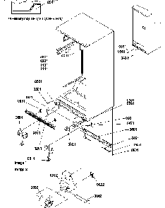 Ladders, Lower Cabinet And Rollers Diagram and Parts List for TZI18V2E-P1319001WE  Amana Refrigerator
