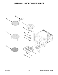 Internal Microwave Parts Diagram and Parts List for JMC2427LL00  Maytag Microwave