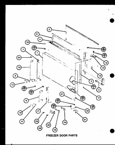 Freezer Door Parts (trg18sph/p7711028w) (trg18sph/p7711029w) (tm18h/p7711032w) (tr18h/p7711033w) Diagram and Parts List for TMI20SPH-P7711031W  Amana Refrigerator