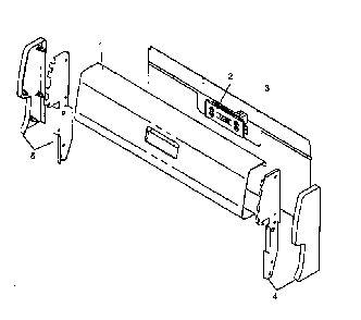 Backguard Assembly Diagram and Parts List for RLN367UL P1143198NL Caloric Range