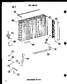 Section 25 Diagram and Parts List for 212-2JM P54655-65R Amana Air Conditioner