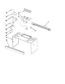 Cabinet And Installation Parts Diagram and Parts List for YJMV8208WS0  Jenn-Air Microwave
