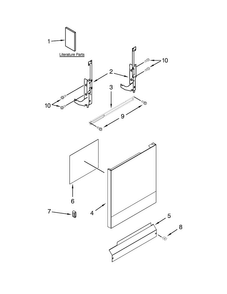 Door And Panel Parts Diagram and Parts List for ADB1400PYB5  Amana Dishwasher