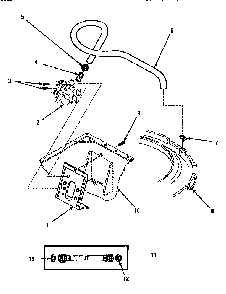 Inlet Hose & Mixing Valve Mount Diagram and Parts List for LW8413W2 LW8413W2A Amana Washer
