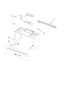 Cabinet And Installation Parts Diagram and Parts List for MMV4203WS2  Maytag Microwave