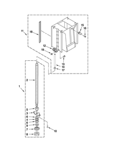 Powerscrew And Ram Parts Diagram and Parts List for TC707S3  Jenn-Air Trash Compactor