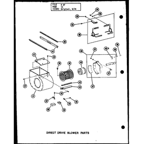 Direct Drive Blower Parts 1 Diagram and Parts List for GH-105E-3 P96324-9F Amana Furnace