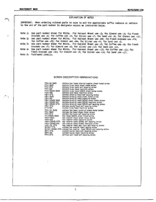 Explanation Of Notes Diagram and Parts List for 21962C  Admiral Refrigerator