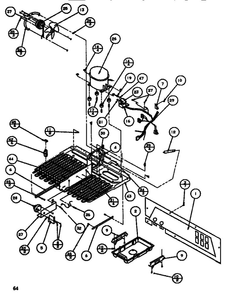 Machine Compartment Diagram and Parts List for SBDT520J-P7845303W  Amana Refrigerator