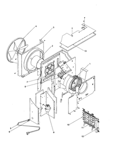 Center Partition Assembly Diagram and Parts List for TE07090W1A-TE07090W1A  Amana Air Conditioner