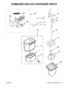 Part Location Diagram of W10781982 Whirlpool BIN-ICE