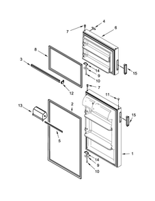 Door Parts Diagram and Parts List for ART106TFDB00  Amana Refrigerator