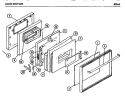 DOOR SECTION Diagram and Parts List for 876A  Amana Microwave