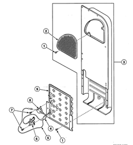 Heater Asy Diagram and Parts List for SDE307WF1500  Speed Queen Dryer