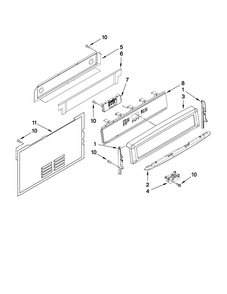 Control Panel Parts Diagram and Parts List for MGR8875WS0  Maytag Range