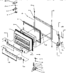 Freezer Door Diagram and Parts List for TXI21R-P1168006W  Amana Refrigerator
