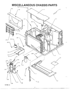 Miscellaneous Chassis Parts Diagram and Parts List for 5787  Amana Air Conditioner