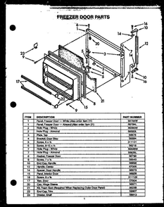 Diagram 1 Diagram and Parts List for KGF-5  Maytag Refrigerator