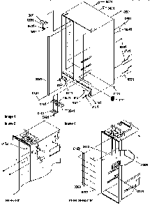 Cabinet Parts Diagram and Parts List for SXD20TL-P1302901WL  Amana Refrigerator