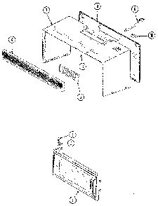 Door & Body Diagram and Parts List for M436W  Jenn-Air Microwave