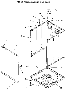 Cabinet And Base Diagram and Parts List for NA6821L33838  Speed Queen Washer