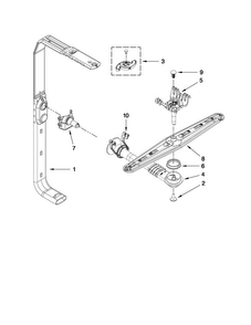 Upper Wash And Rinse Parts Diagram and Parts List for MDC4809AWB2  Maytag Dishwasher