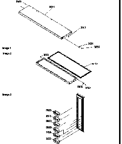 Freezer Door Diagram and Parts List for 58635-P1317501WE  Amana Refrigerator