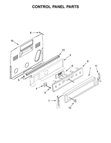 Part Location Diagram of W10645846 Whirlpool Control Panel - Black