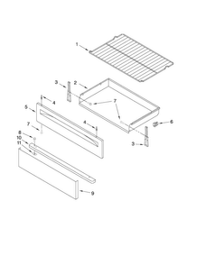 Drawer & Broiler Parts Diagram and Parts List for AGR5844VDB1  Amana Range