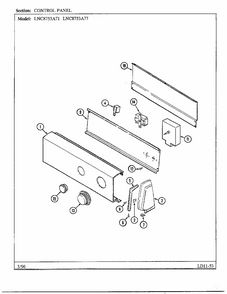 Control Panel Diagram and Parts List for LNC7731A71  Maytag Dryer