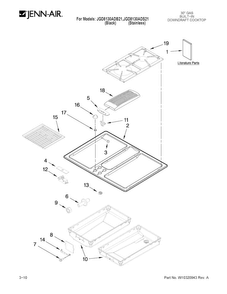 Cooktop Parts Diagram and Parts List for JGD8130ADS21  Jenn-Air Cooktop