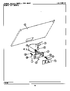 Access Pnl & Tub Lgt Diagram and Parts List for LSE9900AFE  Maytag Washer Dryer Combo