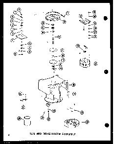 Ram And Drive Screw Assembly Diagram and Parts List for ESMC-1-AG P18011-15TG Amana Trash Compactor