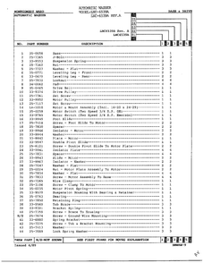 Automatic Washer-base And Drive Page 2 Diagram and Parts List for 6539A REV A Norge Washer