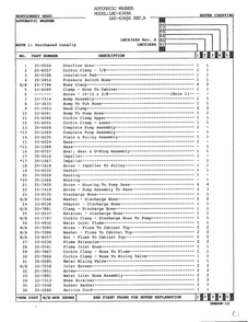 Water Carrying Page 2 Diagram and Parts List for 6368A REV A Norge Washer