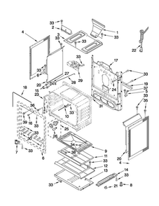 Chassis Parts Diagram and Parts List for MGR7662WQ3  Maytag Range
