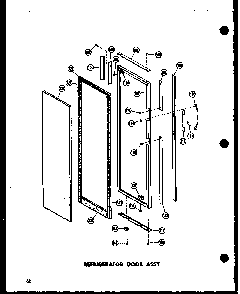 Refrigerator Door Assy Diagram and Parts List for SRN22N-C-P60230-64WC  Amana Refrigerator