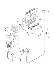 Icemaker Parts Diagram and Parts List for MSD2572VES01  Maytag Refrigerator