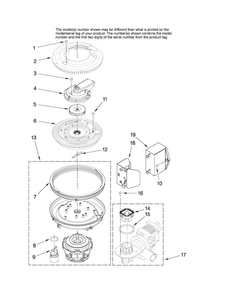 Pump And Motor Parts Diagram and Parts List for ADB1500AWQ2  Amana Dishwasher