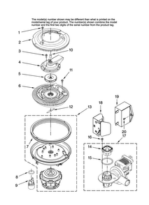 Pump And Motor Parts Diagram and Parts List for MDB6701AWQ10  Maytag Dishwasher