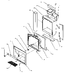 Ice And Water Cavity Diagram and Parts List for SSD22NBL-P1162413WL  Amana Refrigerator